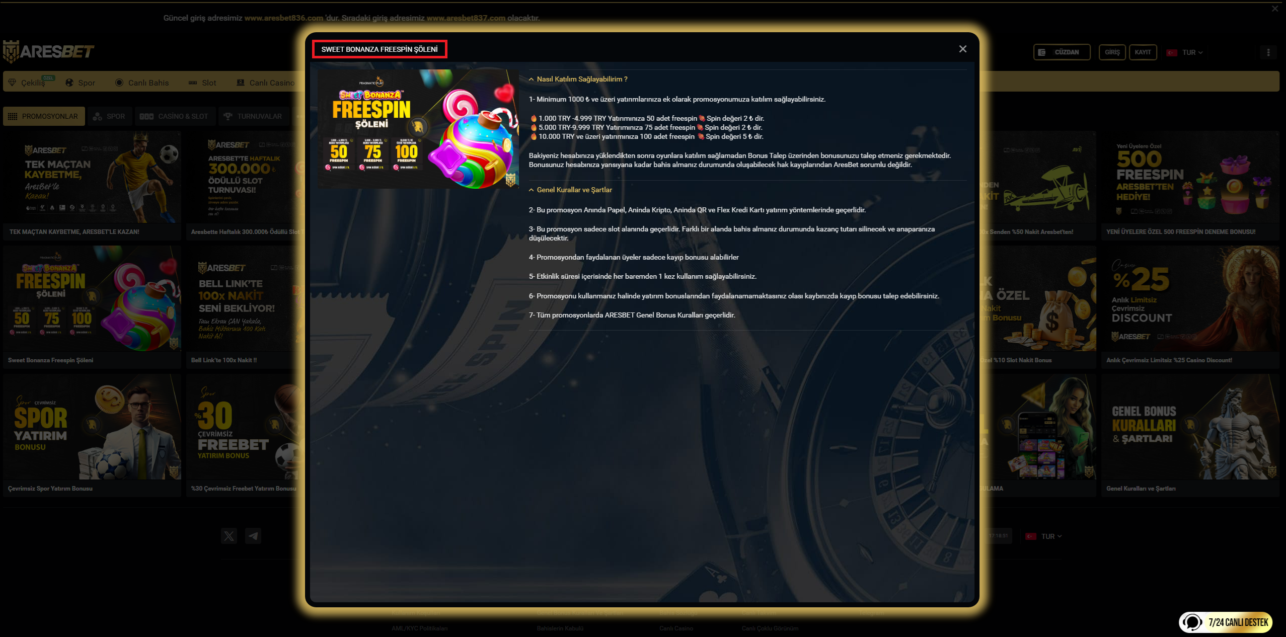 Aresbet Sweet Bonanza Freespin Şöleni